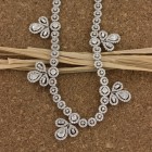 38.31CT Fancy Diamond Pear Shaped Drop Necklace
